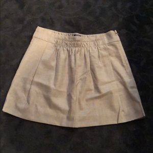 J crew lined, tan, mini skirt size 6